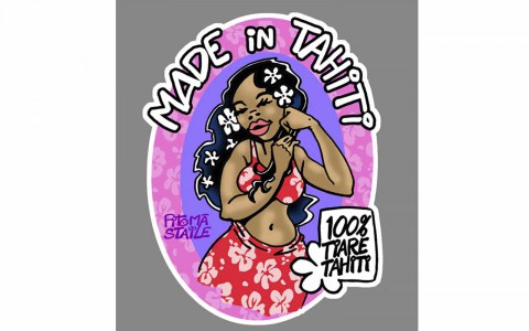 Sticker-100P-Tiare-Tahiti